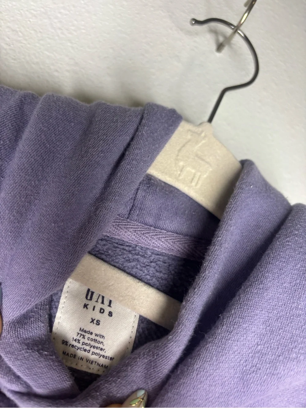 GAP KIDS PURPLE COLORBLOCK BRANDED SWEAT SET SZ XSMALL